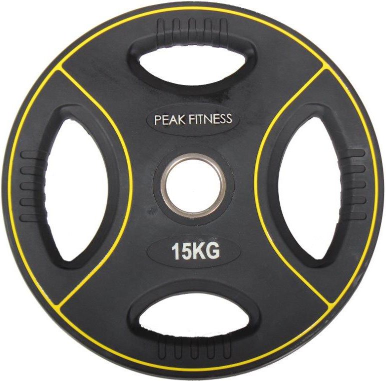 Peak Fitness 15 kg 50 mm vgtskive Poly Urethane