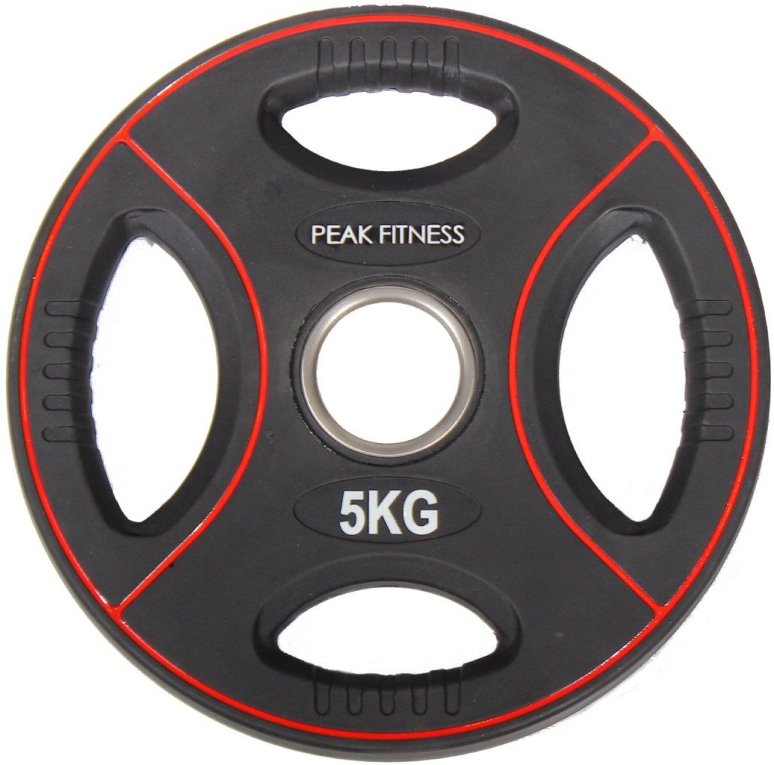 Peak Fitness 5 kg 50 mm vgtskive Poly Urethane